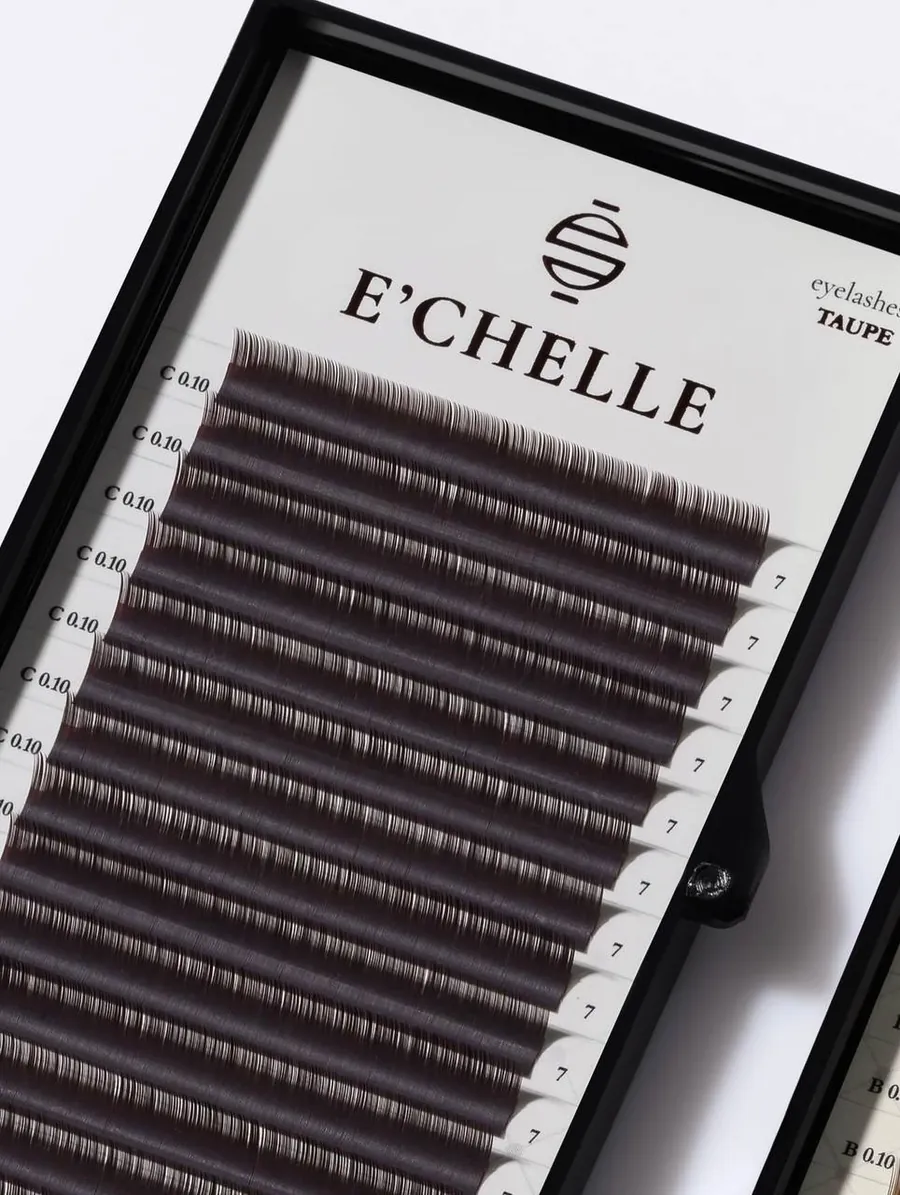 Планшетка ресниц E’chelle Taupe, изгиб C, толщина 0.10